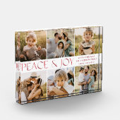 平和とモダン喜びのクリスマス フォトブロック (左)