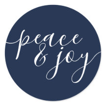 平和とモダン喜びの青いクリスマス