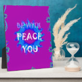 平和と一緒に感動的プリント フォトプラーク (側面)