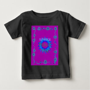 平和と一緒に感動的プリント ベビーTシャツ