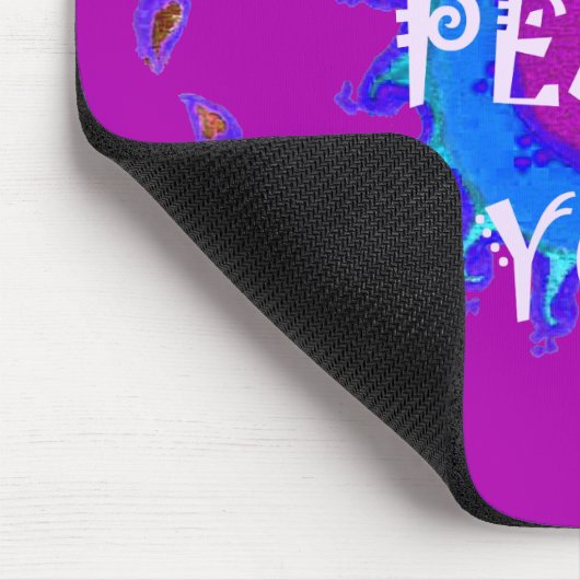 平和と一緒に感動的プリント マウスパッド (コーナー)