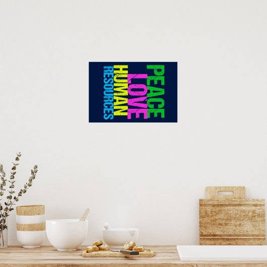 平和と人を愛する人材 ポスター (キッチン)