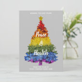 平和と健康フラットビジネスホリデーカード シーズンカード (スタンド正面)