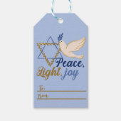 平和と光と喜びハヌカー ギフトタグ (正面)
