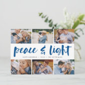 平和と光 | Hanukkahフォトコラージュ シーズンカード (スタンド正面)