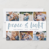 平和と光 | Hanukkahフォトコラージュ シーズンカード (正面)