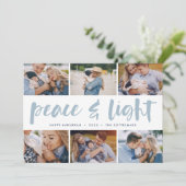 平和と光 | Hanukkahフォトコラージュ シーズンカード (スタンド正面)