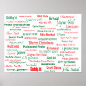 平和と共存ハッピー・メリー・クリスマス多くの言語 ポスター (正面)