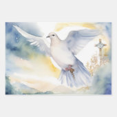 平和と十字架の鳩 ラッピングペーパーシート (正面2)