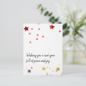 平和と喜びに満ちた新年を祈る。 ポストカード (スタンド正面)