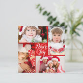 平和と喜びのクリスマスまたは新年の挨拶 シーズンカード (スタンド正面)