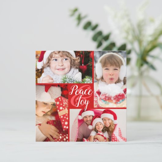 平和と喜びのクリスマスまたは新年の挨拶 シーズンカード (スタンド正面)