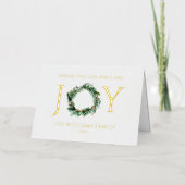 平和と喜びのクリスマスを愛して金ゴールド 箔シーズンカード (正面)