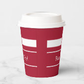 平和と喜びのクリスマスカラー赤と白 紙コップ (左)