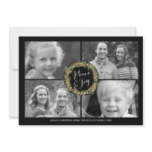 平和と喜びのクリスマスフォトカード – スタイル2