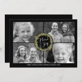 平和と喜びのクリスマスフォトカード – スタイル2 シーズンカード (正面/裏面)