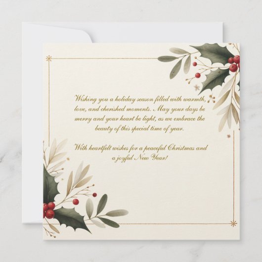 平和と喜びのクリスマス (裏面)