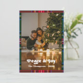 平和と喜びのグリーンタータン プレイド ファミリー クリスマス (スタンド正面)