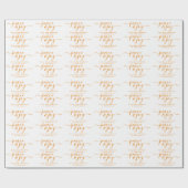 平和と喜びのタイポグラフィモダンクリスマス ラッピングペーパー (フラット)