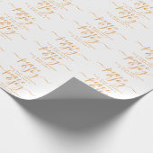 平和と喜びのタイポグラフィモダンクリスマス ラッピングペーパー (角)