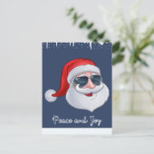 平和と喜びのホリデー ネイビー カード (スタンド正面)