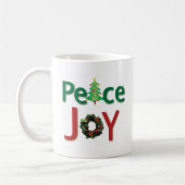 平和と喜びのマグカップ コーヒーマグカップ (左)
