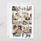 平和と喜びの写真クリスマスパーソナライズされた シーズンカード (正面)