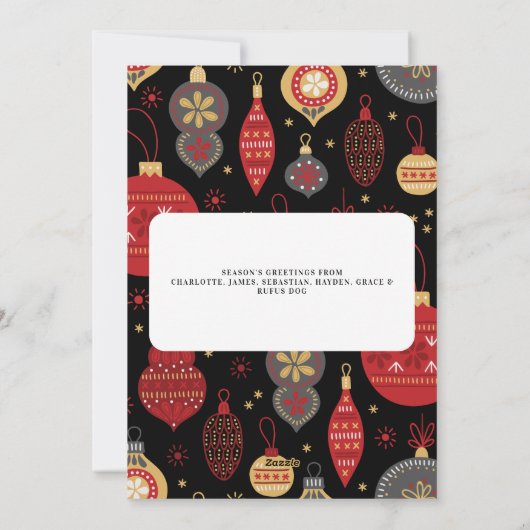 平和と喜びの写真クリスマスパーソナライズされた シーズンカード (裏面)