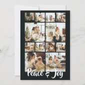 平和と喜びの写真クリスマスパーソナライズされた シーズンカード (正面)