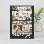 平和と喜びの写真クリスマスパーソナライズされた シーズンカード (スタンド正面)