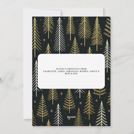 平和と喜びの写真クリスマスパーソナライズされた シーズンカード (裏面)