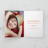 平和と喜びの漫画カラフルクリスマスツリーの子供 シーズンカード (内部)