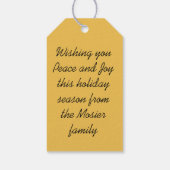 平和と喜びの贈り物ラベル ギフトタグ (裏面)