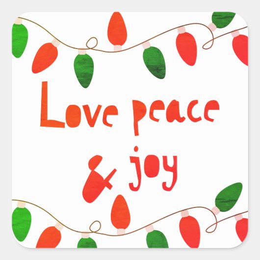 平和と喜びを愛する スクエアシール (正面)