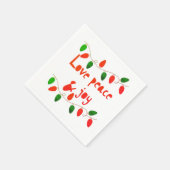 平和と喜びを愛する スタンダードカクテルナプキン (角)