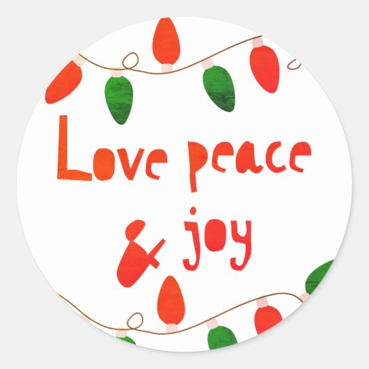 平和と喜びを愛する ラウンドシール (正面)