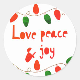 平和と喜びを愛する ラウンドシール