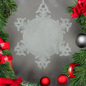 平和と喜びを癒すキュートなペンギン スノーフレークピューターオーナメント