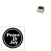 平和と喜びコンテンポラリー型サークル ラバースタンプ (押印)