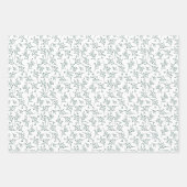 平和と喜びダークグリーンホリデーフォトコラージュ ラッピングペーパーシート (正面3)