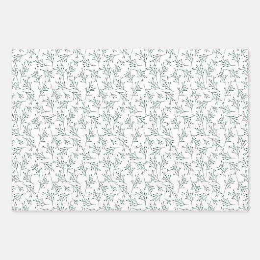 平和と喜びダークグリーンホリデーフォトコラージュ ラッピングペーパーシート (正面3)