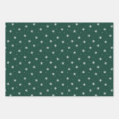 平和と喜びダークグリーンホリデーフォトコラージュ ラッピングペーパーシート (正面2)