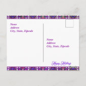 平和と喜びピンクのクリスマス ポストカード (裏面)