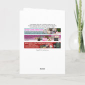 平和と喜び可愛いゼブラレッドボウ輝くクリスマス シーズンカード (裏面)