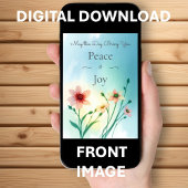 平和と喜び夏の春の花誕生日 カード