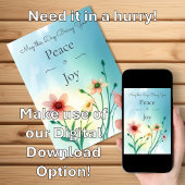 平和と喜び夏の春の花誕生日 カード