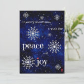 平和と喜び星空の夜のクリスマスの願い写真 シーズンカード (スタンド正面)