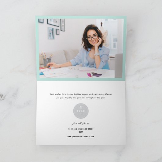 平和と喜び繁栄のタイポグラフィはっきりした事業 シーズンカード (内部)