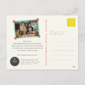 平和と喜び繁栄のタイポグラフィはっきりした事業 シーズンポストカード (裏面)