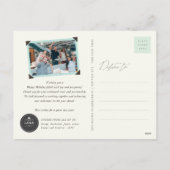 平和と喜び繁栄のタイポグラフィはっきりした事業 シーズンポストカード (裏面)